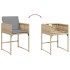 Set comedor de jardín 9 pzas con cojines ratán sintético