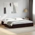 Estructura cama con cajones madera ingeniería negra 180x200