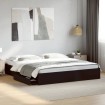Estructura cama con cajones madera ingeniería negra 180x200 cm