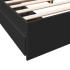 Estructura cama con cajones madera ingeniería negra 180x200