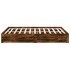 Cama con cajones madera de ingeniería roble ahumado 150x200