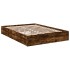 Cama con cajones madera de ingeniería roble ahumado 150x200