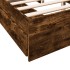 Cama con cajones madera de ingeniería roble ahumado 150x200