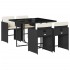 Set de muebles jardín 5 pzas con cojines ratán sintético