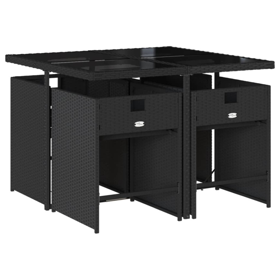 Set de muebles jardín 5 pzas con cojines ratán sintético