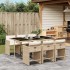 Set comedor de jardín 7 pzas con cojines ratán sintético