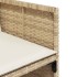 Set comedor de jardín 7 pzas con cojines ratán sintético