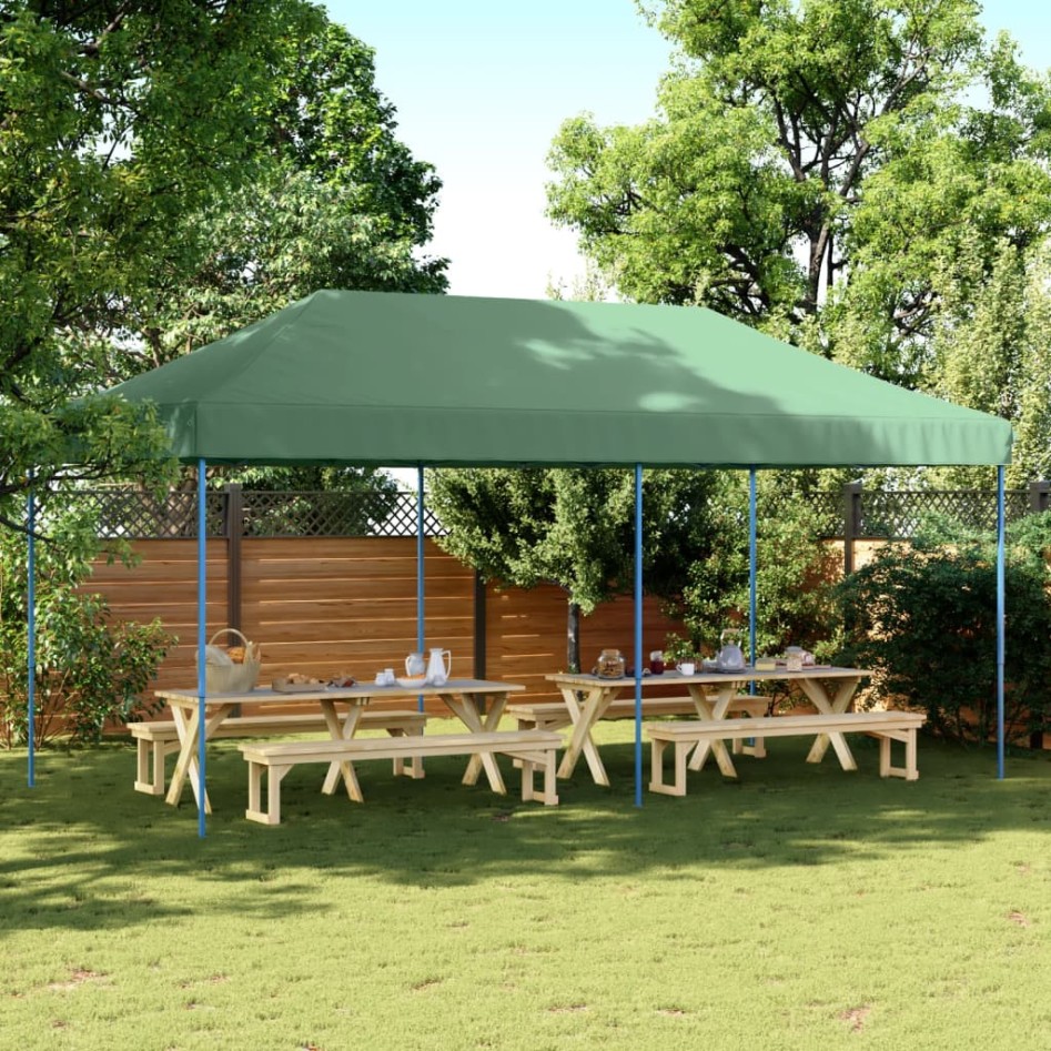 Tienda de fiesta plegable Pop-Up verde 580x292x315