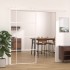 Puerta corredera ESG vidrio y aluminio blanca 102,5x205