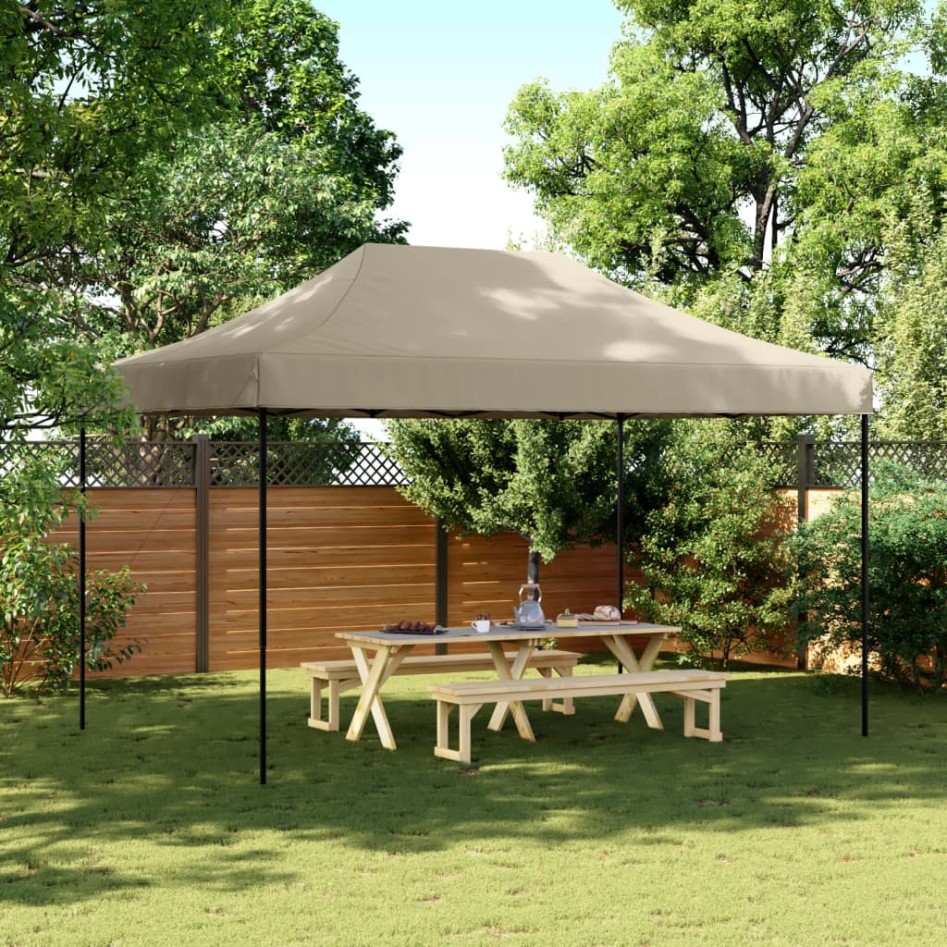 Tienda de fiesta plegable Pop-Up taupe 440x292x315