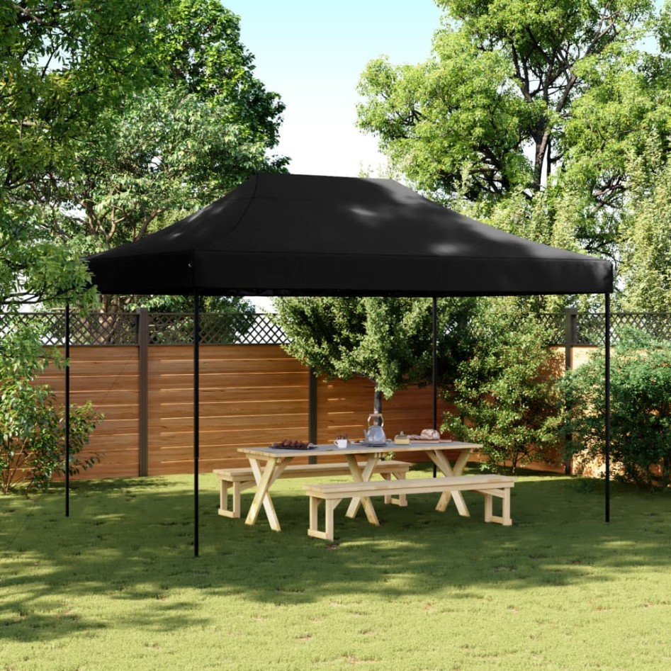 Tienda de fiesta plegable Pop-Up negra 410x279x315