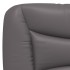 Cama con colchón cuero sintético gris 140x200