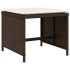 Set comedor para jardín 9 pzas y cojines ratán sintético