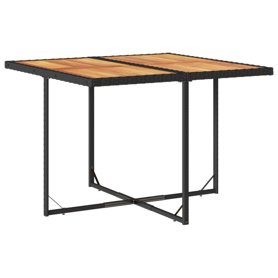 Set de comedor de jardín 9 pzas y cojines ratán sintético