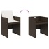 Set comedor para jardín 9 pzas y cojines ratán sintético