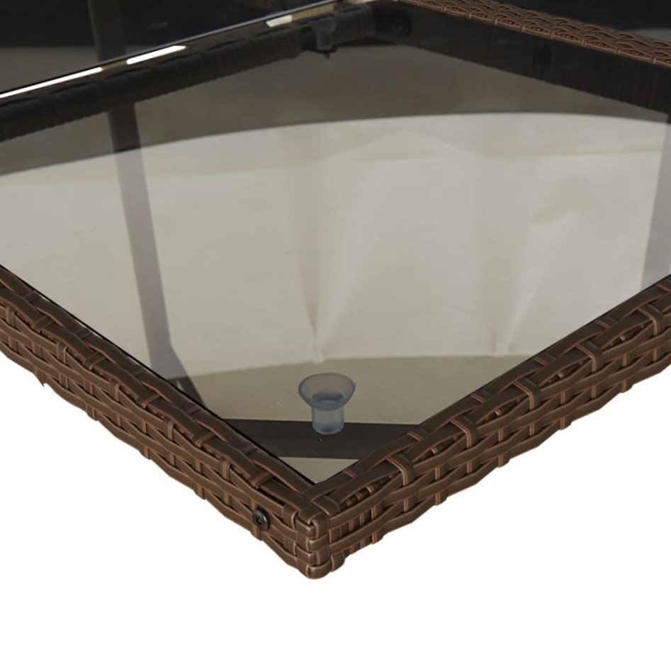 Set comedor para jardín 9 pzas y cojines ratán sintético