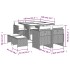 Set comedor de jardín 9 pzas cojines ratán sintético gris