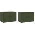 Muebles para TV 2 unidades acero verde oliva 67x39x44