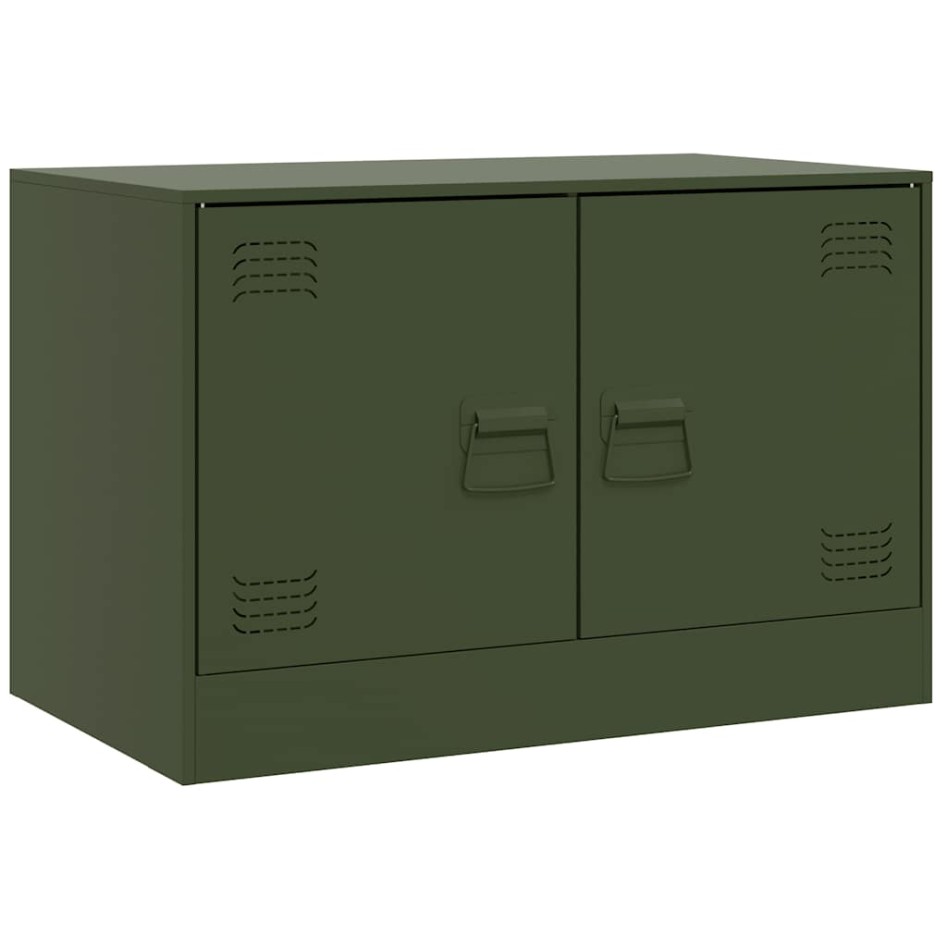 Muebles para TV 2 unidades acero verde oliva 67x39x44
