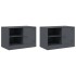 Muebles para TV 2 unidades acero gris antracita 67x39x44