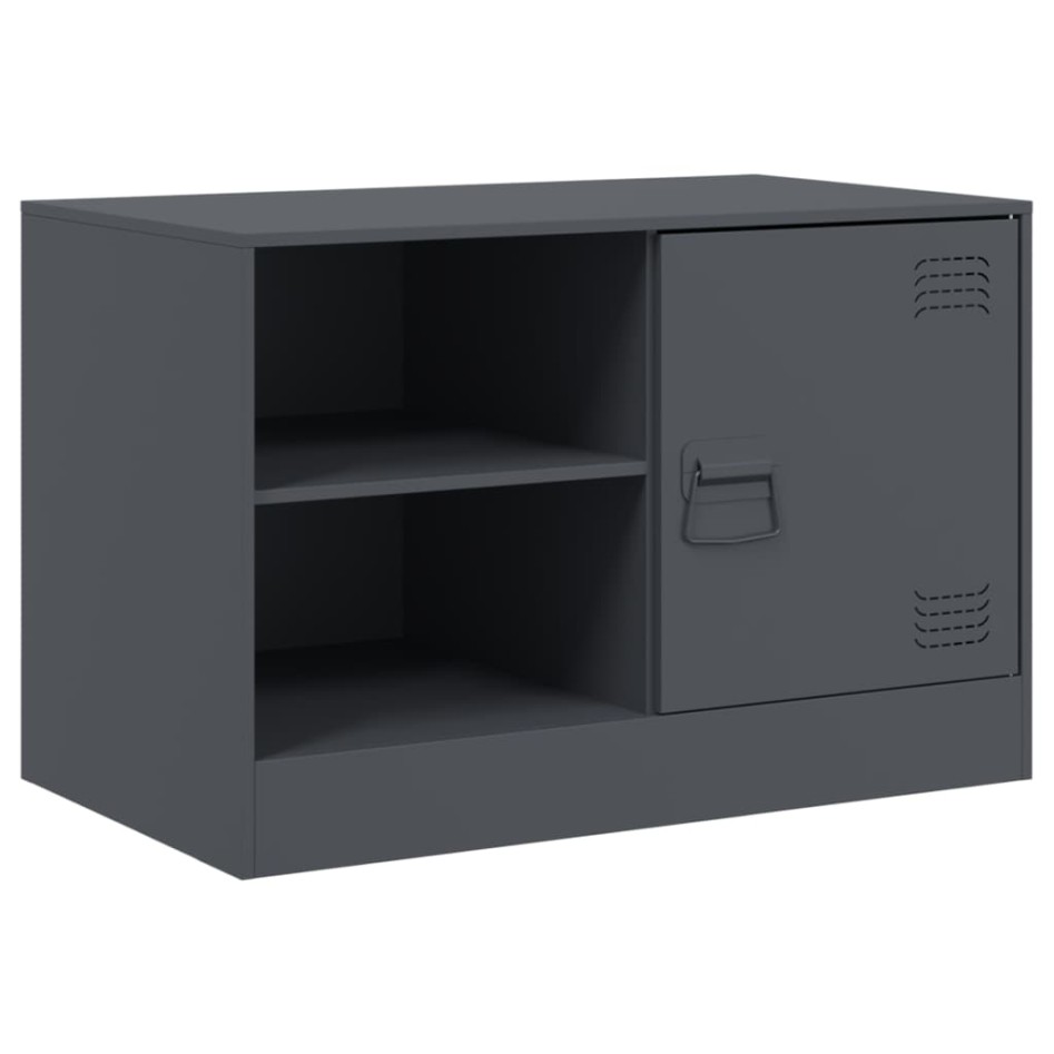 Muebles para TV 2 unidades acero gris antracita 67x39x44