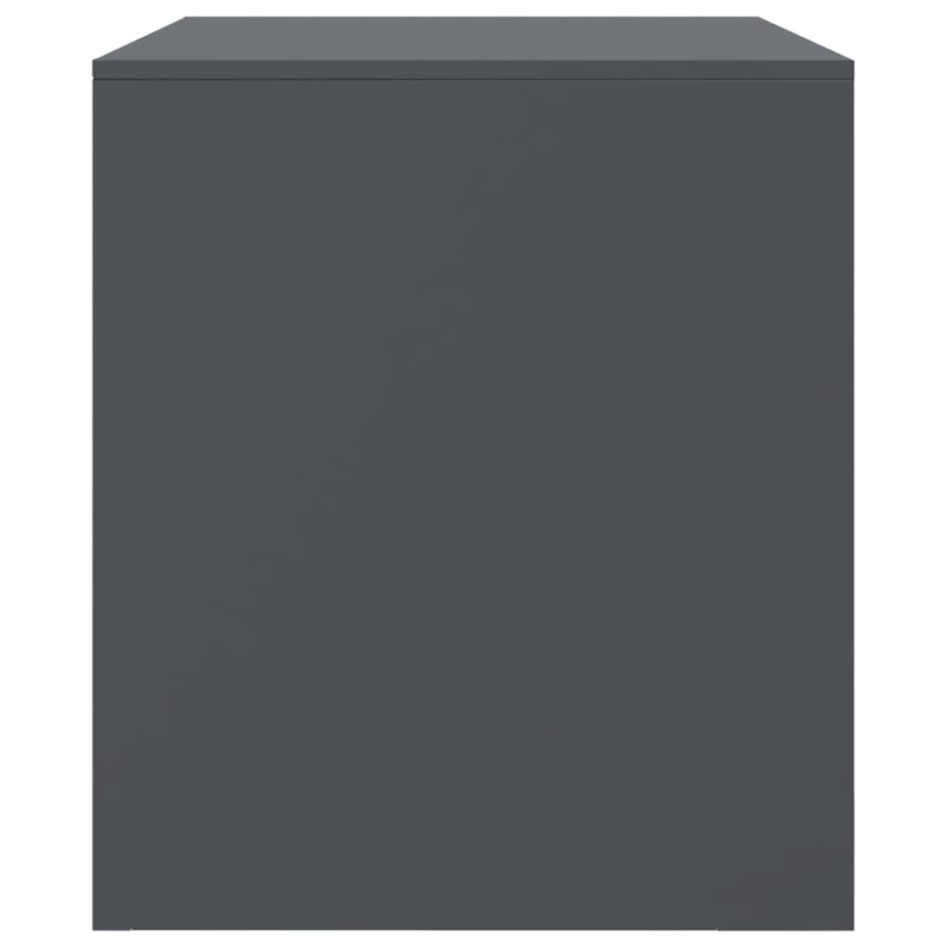 Muebles para TV 2 unidades acero gris antracita 67x39x44