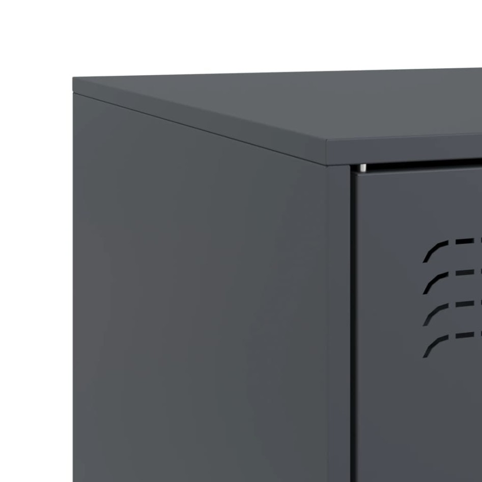 Muebles para TV 2 unidades acero gris antracita 67x39x44