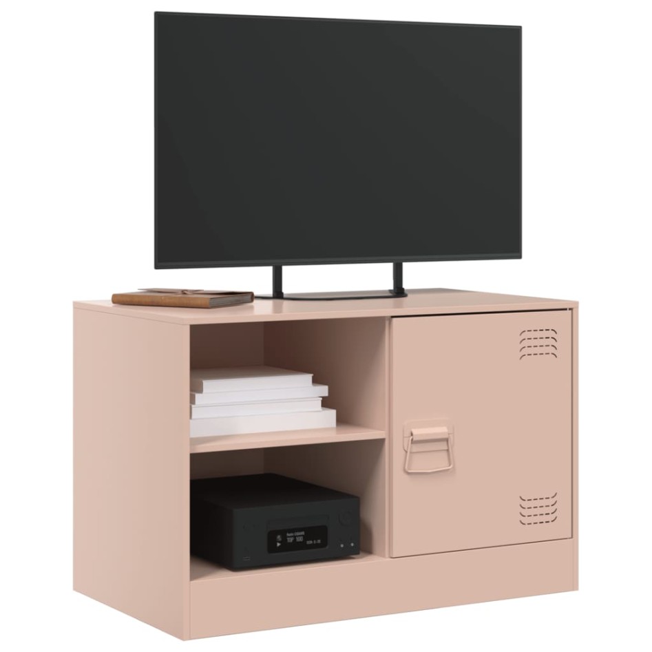 Muebles para TV 2 unidades acero rosa 67x39x44