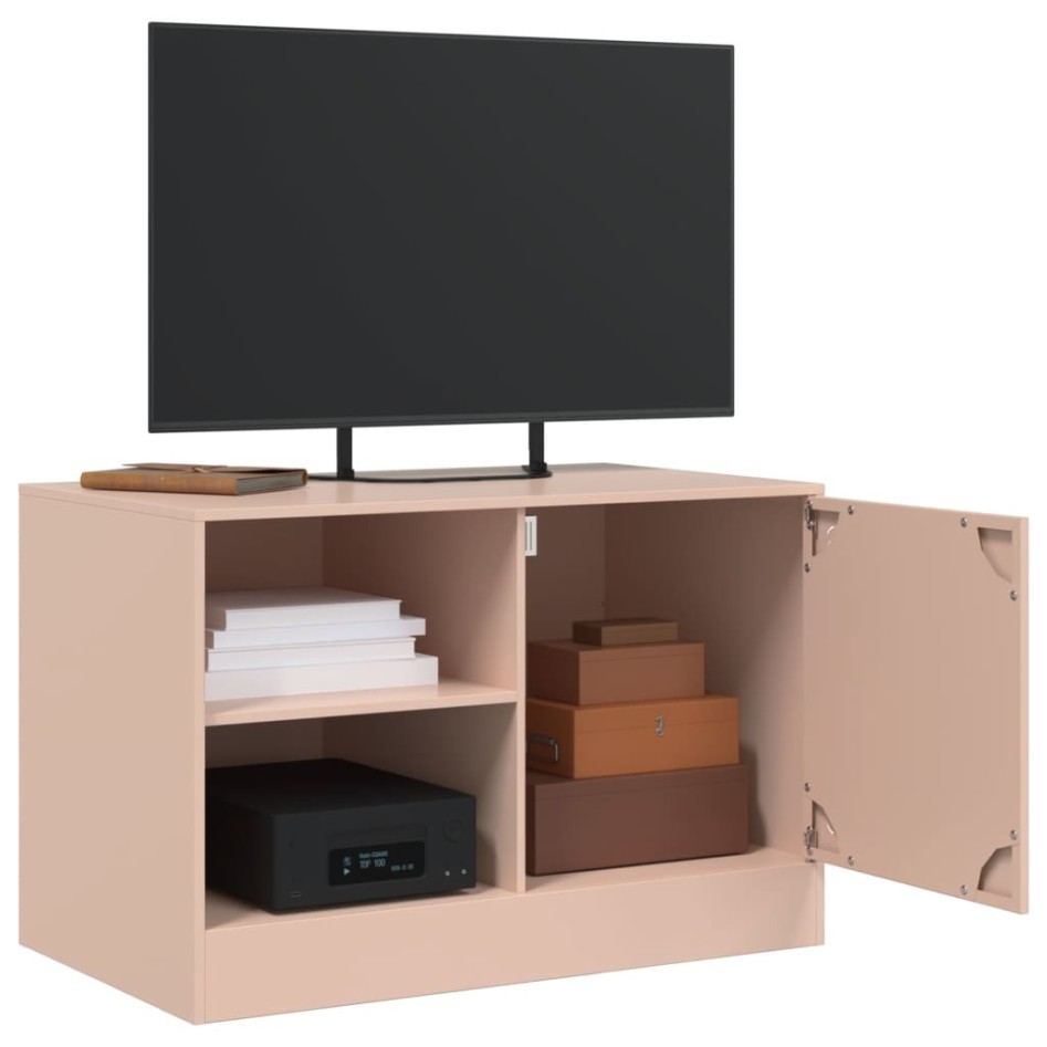 Muebles para TV 2 unidades acero rosa 67x39x44