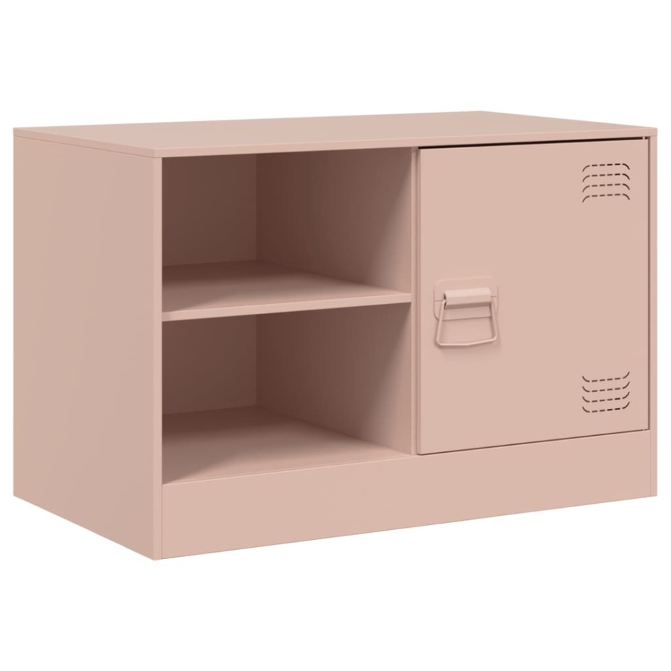 Muebles para TV 2 unidades acero rosa 67x39x44
