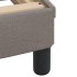 Cama con colchón tela gris taupe 80x200