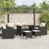 Set de sofás de jardín 6 piezas y cojines ratán sintético