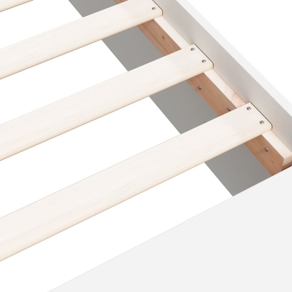 Estructura de cama madera de ingeniería blanca 200x200