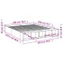 Estructura de cama madera de ingeniería blanca 200x200