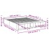 Estructura de cama madera de ingeniería blanca 160x200