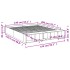 Estructura de cama madera de ingeniería negra 140x200