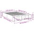 Estructura de cama madera de ingeniería gris Sonoma 120x190