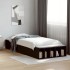 Estructura de cama madera de ingeniería negra 100x200