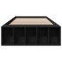 Estructura de cama madera de ingeniería negra 100x200