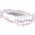 Estructura de cama madera de ingeniería negra 100x200