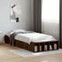 Estructura de cama madera de ingeniería roble marrón 90x200