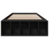 Estructura de cama madera de ingeniería negra 90x200