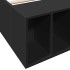Estructura de cama madera de ingeniería negra 90x200