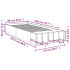 Estructura de cama madera de ingeniería negra 90x200