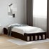 Estructura de cama madera de ingeniería negra 90x190