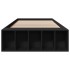 Estructura de cama madera de ingeniería negra 90x190