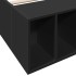 Estructura de cama madera de ingeniería negra 90x190