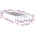 Estructura de cama madera de ingeniería negra 90x190