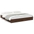 Cama con cajones madera ingeniería marrón roble 200x200