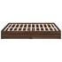 Cama con cajones madera ingeniería marrón roble 200x200
